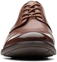 Clarks Mens Becken Cap Tan Leather Derby