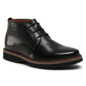 Clarks bayhill mid black smooth leather