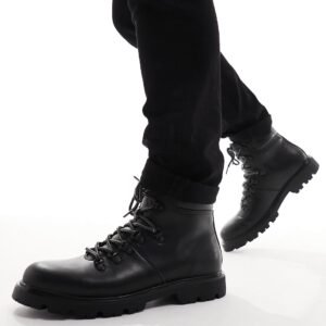 River Island Hiker Boots in Black.
