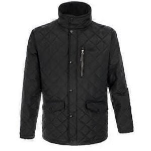 Trespass mens Argyle quilted jacket black