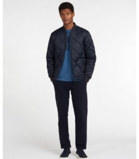 Red herring zip quilted diamond lightweight jacket