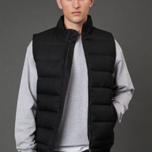 Burton Black Wool Look Quilted Gilet