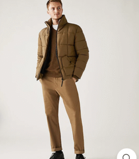 M&s puffer jacket thermowarmth khaki