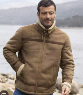 Atlas For Men Camel Faux-Suede Jacket