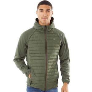 JACK AND JONES Mens Multi Quilted Jacket Forest Night