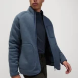 M&S Recycled Fleece Blue Zip Up Jacket