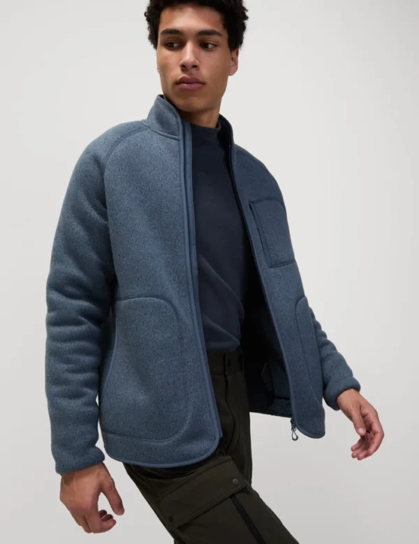 s-l960 (2) M&S Recycled Fleece Blue Zip Up Jacket