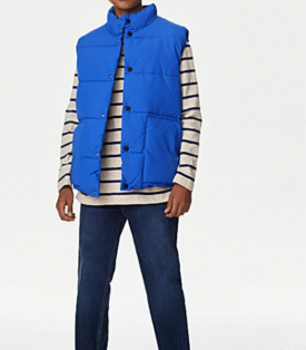 M&S stormwear Borg lined padded gilet kids