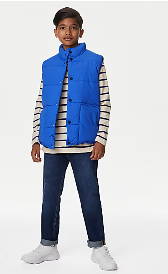Screenshot_20250603-154914 M&S Stormwear Borg Lined Padded Gilet for kids