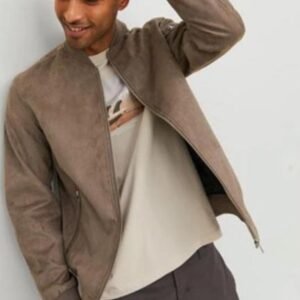Jack & Jones Mens Faux Suede Bomber Jacket Outerwear - Midweight