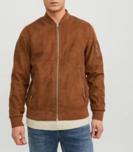 Jack & Jones JJROCKY - Faux leather jacket - cognac