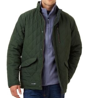 Trespass Argyle Quilted Jacket Olive Green