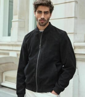 NEXT Black Faux Suede Bomber Jacket
