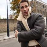 M&S COLLECTION Faux Leather Aviator Jacket