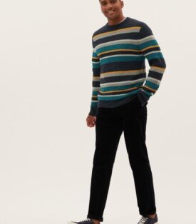 Round Neck Striped Sweater