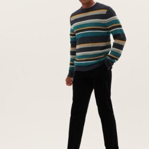 Round Neck Striped Sweater