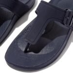 FitFlop Navy Iqushion Adjustable Buckle Flip-Flops