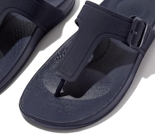 FitFlop Navy Iqushion Adjustable Buckle Flip-Flops