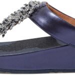 Fitflop Women's Rumba Beaded Toe-Post Sandal Midnight Navy