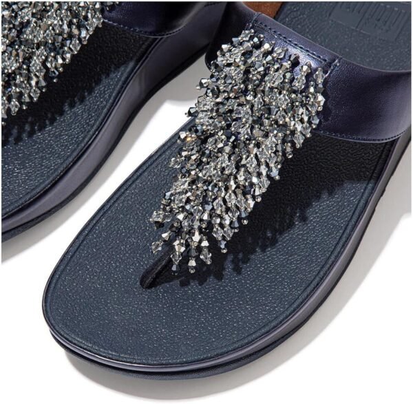 Fitflop Women's Rumba Beaded Toe-Post Sandal Midnight Navy - Image 3