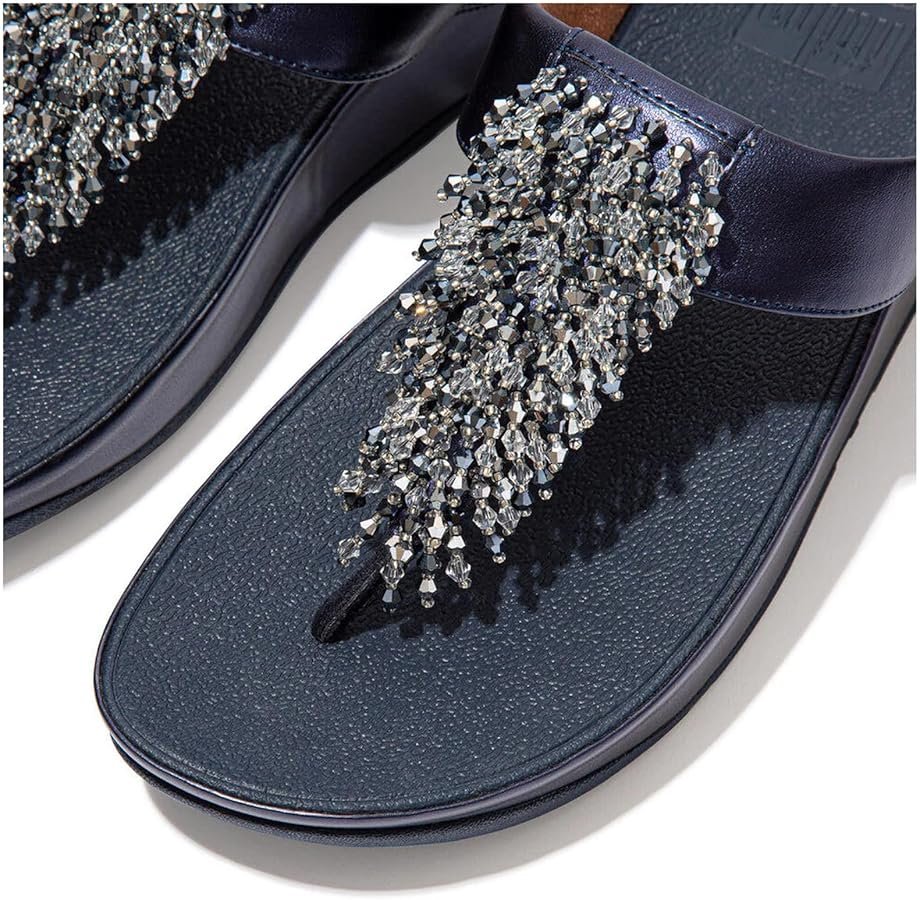 Fitflop Women's Rumba Beaded Toe-Post Sandal Midnight Navy - Image 3