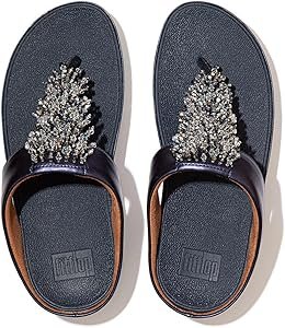 Fitflop Women's Rumba Beaded Toe-Post Sandal Midnight Navy - Image 2