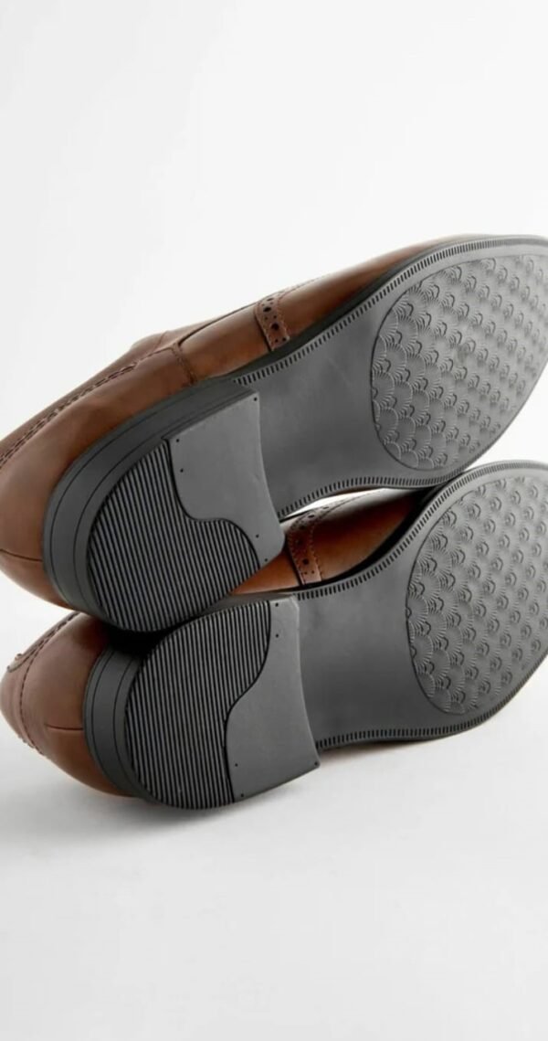 Next Tan brown brogue shoes - Image 5