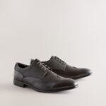 Next Tan brown brogue shoes