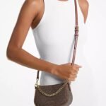 Micheal Kors Carmela Small Signature Logo Convertible Crossbody Bag