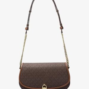 Mila Medium Signature Logo Messenger Bag