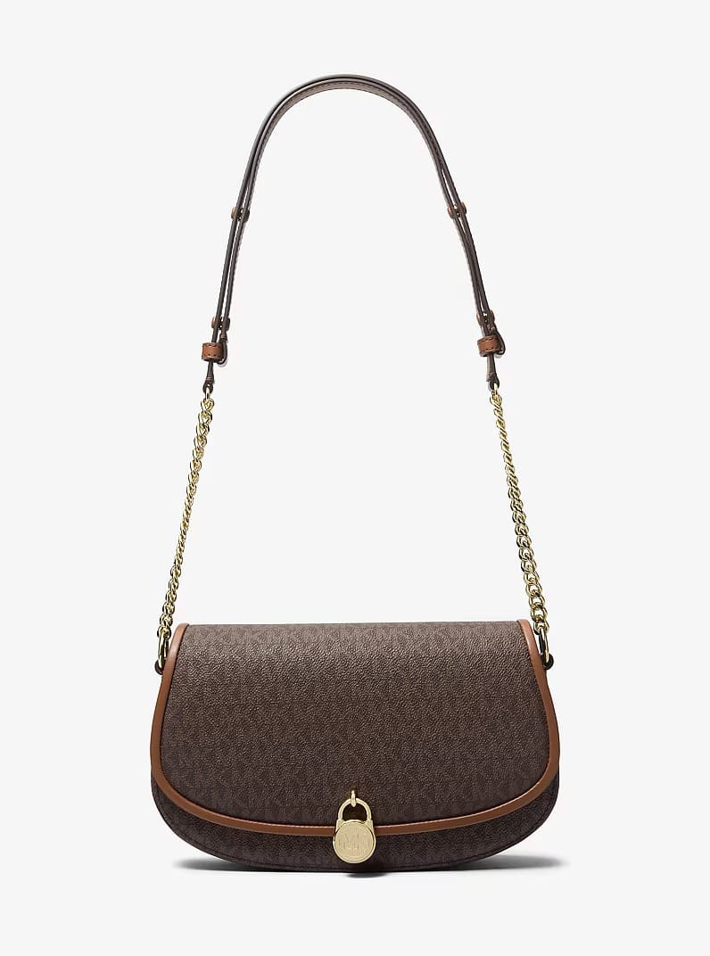 Mila Medium Signature Logo Messenger Bag