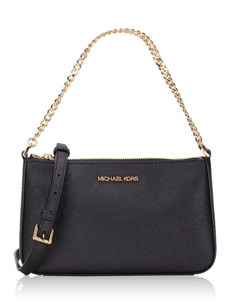 Michael Kors Giftable Boxed Items Jet Set Travel Medium Pouchette with Card Holder Black - Image 3