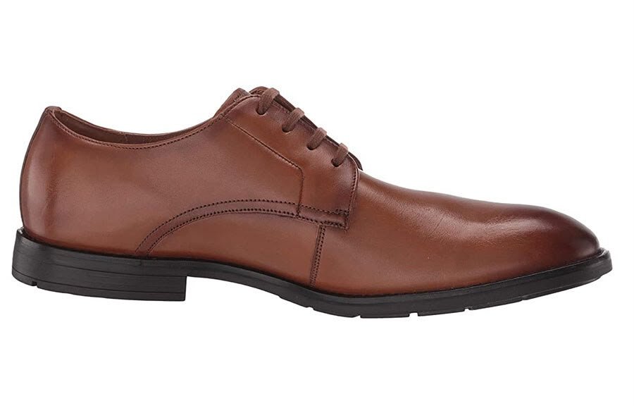 Clarks Gilman Lace Mens Wide Leather Lace-Up Shoes - Image 3