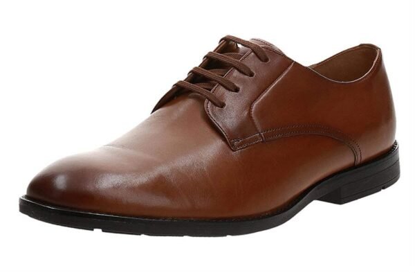 Clarks Gilman Lace Mens Wide Leather Lace-Up Shoes