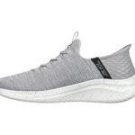 Skechers Men's Shoes Slip-Ins Gray Air Cooled Memory Foam Ultra Flex