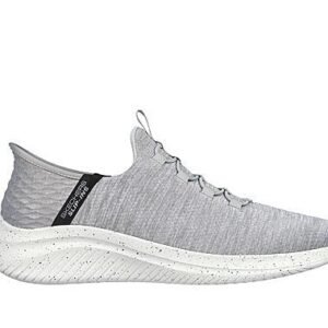 Skechers Men's Shoes Slip-Ins Gray Air Cooled Memory Foam Ultra Flex