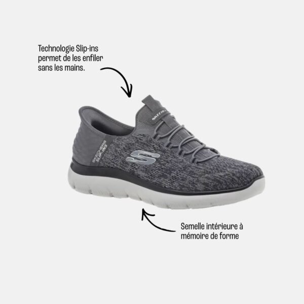 Men Skechers  Shoes Comfort Slip ins Fixed lace mesh cushion AirCool - Image 7