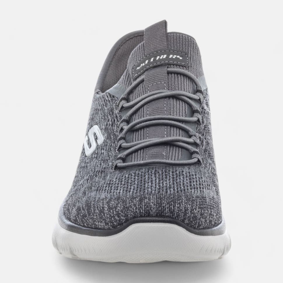 Men Skechers Taupe Shoes Comfort Slip ins Fixed lace mesh cushion AirCool - Image 12