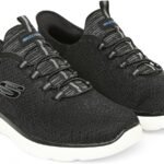 Men Skechers Taupe Shoes Comfort Slip ins Fixed lace mesh cushion AirCool
