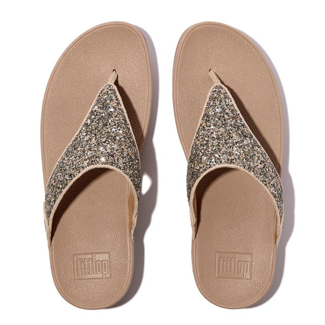 FitFlop Women's Lulu Glitter Toe-Post Sandals - Image 5