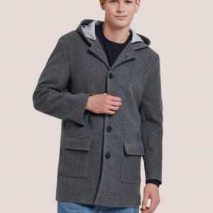 Gray Alcott hooded short coat