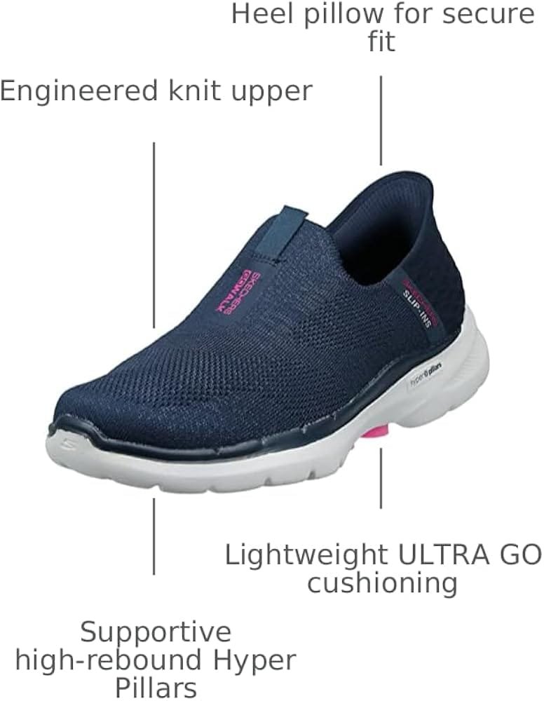 Skechers Women's Hands Free Slip-ins Go Walk 6-Fabulous View Sneaker,