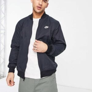 Nike Club woven bomber jacket in black