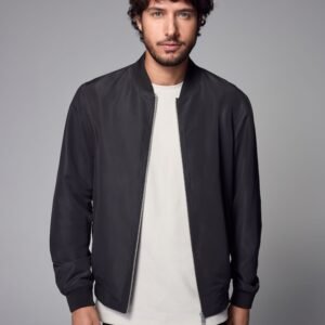 Black brave soul Shower Resistant Bomber Jacket