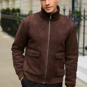 Next REGULAR FIT - Faux leather jacket - brown