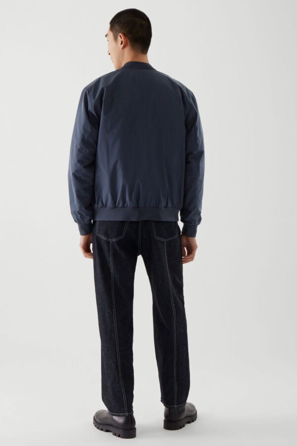 Next Blue Navy Regular Fit Smart Bomber Jacket - Image 4