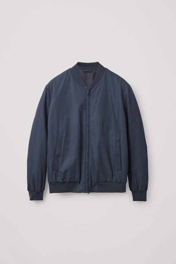 Next Blue Navy Regular Fit Smart Bomber Jacket
